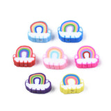 500pcs Rainbow Clouds Beads Polymer Clay Loose Spacer Beads for Jewelry Making