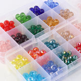 500pcs Czech Crystal Glass Beads Kit Multicolors Loose Beads for Jewelry Making