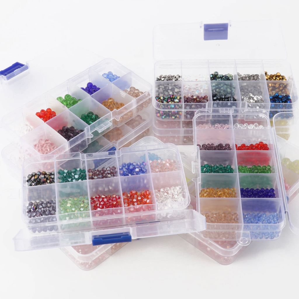 500pcs Czech Crystal Glass Beads Kit Multicolors Loose Beads for Jewelry Making