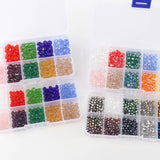 500pcs Czech Crystal Glass Beads Kit Multicolors Loose Beads for Jewelry Making