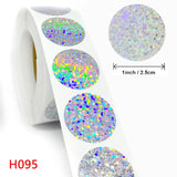 500pcs Flash Film Blank Love Heart Stars Stickers for Party Decoration