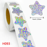500pcs Flash Film Blank Love Heart Stars Stickers for Party Decoration