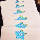 500pcs Flash Film Blank Love Heart Stars Stickers for Party Decoration