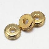 500pcs Flat Round Brass Spacer Beads 4mm 6mm 8mm for DIY Jewelry Making