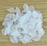 500pcs Frosted Acrylic Leaf Beads Multicolor 11x18mm