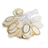 500 Oval Paper Tags Display Labels Pricing Tags With Strings