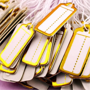 500pcs Paper Tags Display Labels Pricing Tags With Strings Jewelry