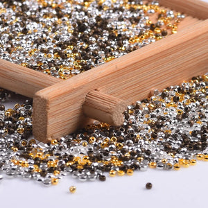500pcs Silver Crimps End Beads 2-3mm for Jewelry Making