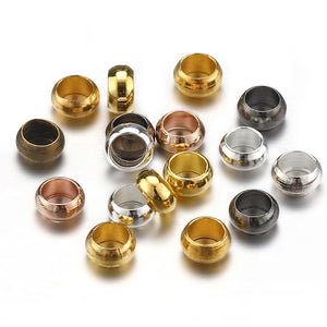 500pcs Silver Crimp Beads Copper Ball Stopper Spacer End Beads