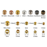 500pcs Silver Crimp Beads Copper Ball Stopper Spacer End Beads
