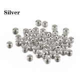 500pcs Silver Crimp Beads Copper Ball Stopper Spacer End Beads