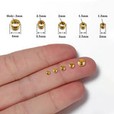 500pcs Silver Crimp Beads Copper Ball Stopper Spacer End Beads