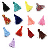 500pcs Polycotton Tassel Pendant Decorations for DIY Jewelry Making