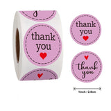 500pcs Heart Thank You Stickers Adhesive Labels for Business Boutiques Wrapping
