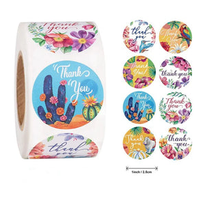 500pcs Heart Thank You Stickers Adhesive Labels for Business Boutiques Wrapping