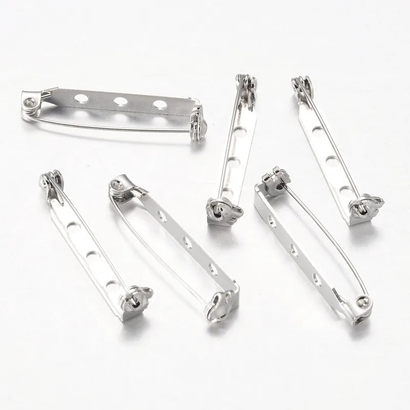 500pcs Iron Safety Pins Brooch Base Findings DIY Jewelry Clothing Accessories