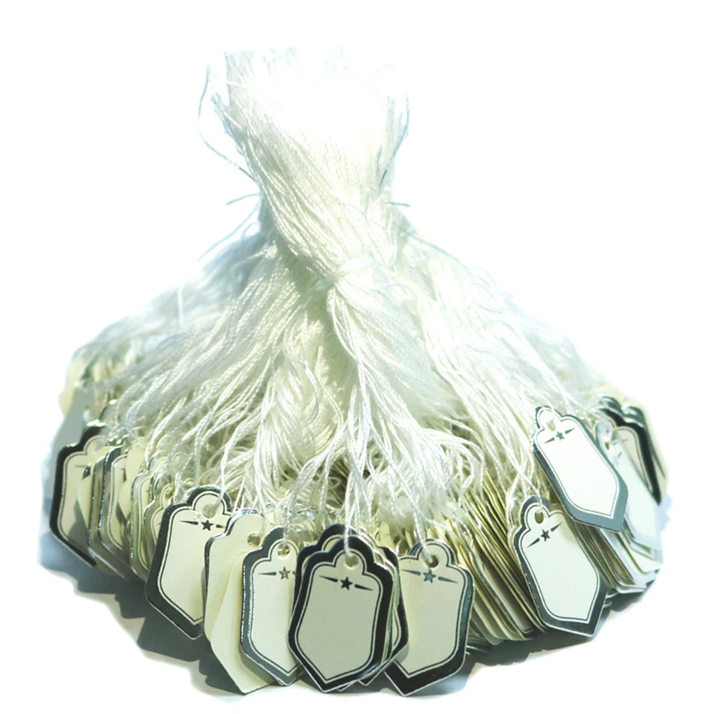500pcs Blank Writable Cloth Jewelry Tags Pricing Labels