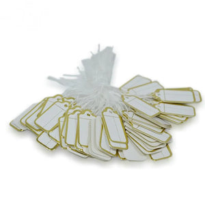 500pcs Jewelry String Cord Tags Blank Silver Display Accessories