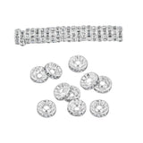 500pcs CZ Spacer Round Bead Brass Micro Pave Alloy Metal Beads