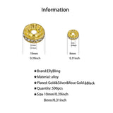 500pcs CZ Spacer Round Bead Brass Micro Pave Alloy Metal Beads