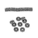 500pcs CZ Spacer Round Bead Brass Micro Pave Alloy Metal Beads