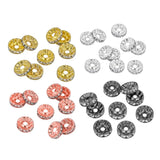 500pcs CZ Spacer Round Bead Brass Micro Pave Alloy Metal Beads
