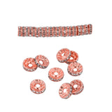 500pcs CZ Spacer Round Bead Brass Micro Pave Alloy Metal Beads
