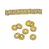 500pcs CZ Spacer Round Bead Brass Micro Pave Alloy Metal Beads
