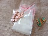 500pcs Mini Jewelry Ziplock Clear Plastic Bags 0.08mm Transparent Package