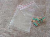 500pcs Mini Jewelry Ziplock Clear Plastic Bags 0.08mm Transparent Package