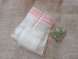 500pcs Mini Jewelry Ziplock Clear Plastic Bags 0.08mm Transparent Package