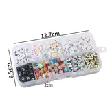 500pcs Acrylic Alphabet Letter Beads Jewelry Making DIY Name Bracelets Set Kids