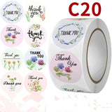 500 Flower Thank You Seal Labels Pink Wedding Favors Supplies Stickers