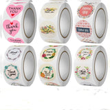 500 Flower Thank You Seal Labels Pink Wedding Favors Supplies Stickers