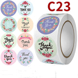 500 Flower Thank You Seal Labels Pink Wedding Favors Supplies Stickers