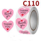 500 Flower Thank You Seal Labels Pink Wedding Favors Supplies Stickers
