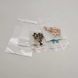 500pcs Self-adhesive Hang Hole Jewelry Bag Pearl Film Opp Plastic Pouch