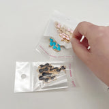500pcs Self-adhesive Hang Hole Jewelry Bag Pearl Film Opp Plastic Pouch