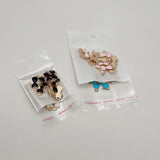 500pcs Self-adhesive Hang Hole Jewelry Bag Pearl Film Opp Plastic Pouch