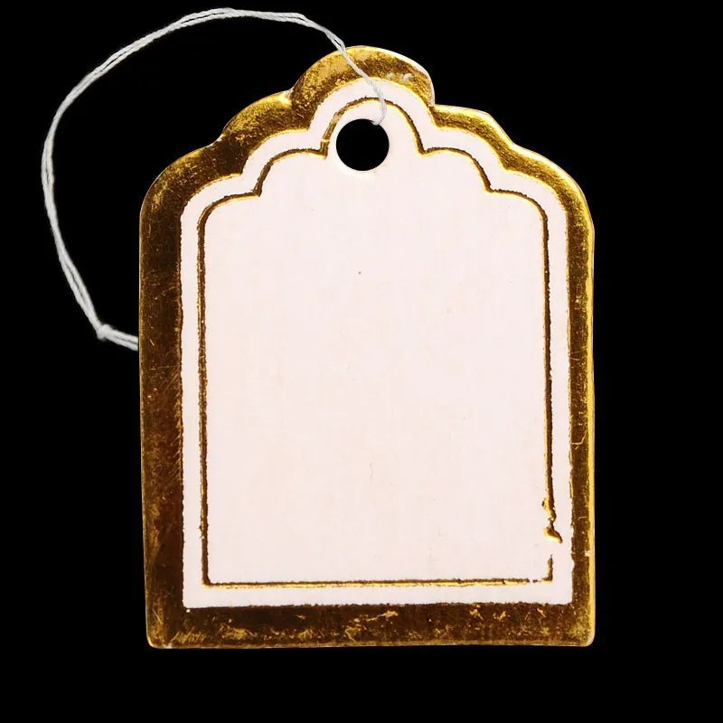 500pcs Oval Paper Tag Rectangle Hang Tags Jewelry Wedding Birthday