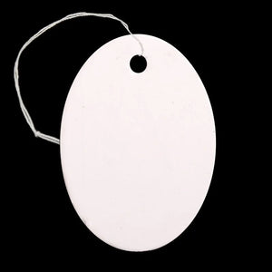 500pcs Oval Paper Tag Rectangle Hang Tags Jewelry Wedding Birthday