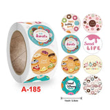 500pc Children's Happy Birthday Stickers 2.5cm Round Cake Card Labels