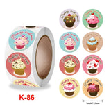 500pc Children's Happy Birthday Stickers 2.5cm Round Cake Card Labels