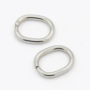 500pcs Stainless Steel Closed Jump Rings Oval Split Rings