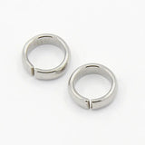 500pcs Stainless Steel Closed Jump Rings Oval Split Rings