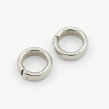 500pcs Stainless Steel Closed Jump Rings Oval Split Rings