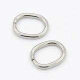 500pcs Stainless Steel Closed Jump Rings Oval Split Rings