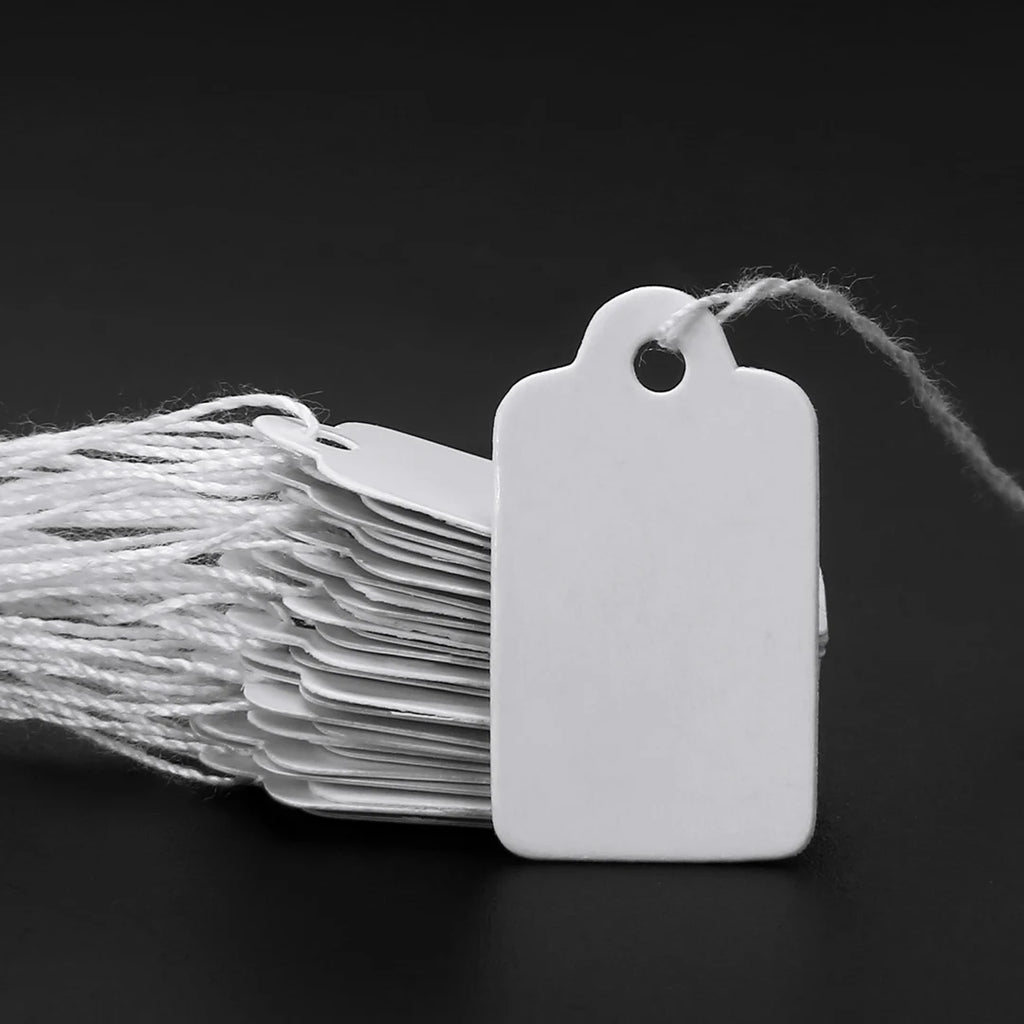 500pcs String Tie Jewelry Merchandise Tags Blank Label Display Packaging