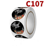 500pcs Thank you Flower Sticker Envelope Seal Gift Decoration Stationery Label