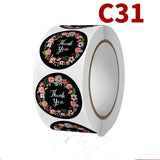 500pcs Thank you Flower Sticker Envelope Seal Gift Decoration Stationery Label